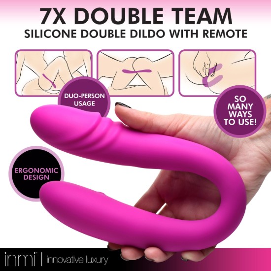 Picture of 7X Double Team Silicone Double Dildo with Remote