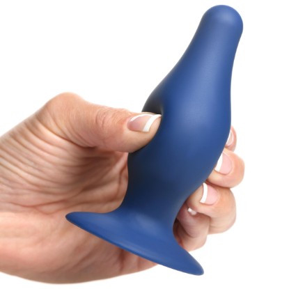 Picture of Squeezable Tapered Large Anal Plug - Blue