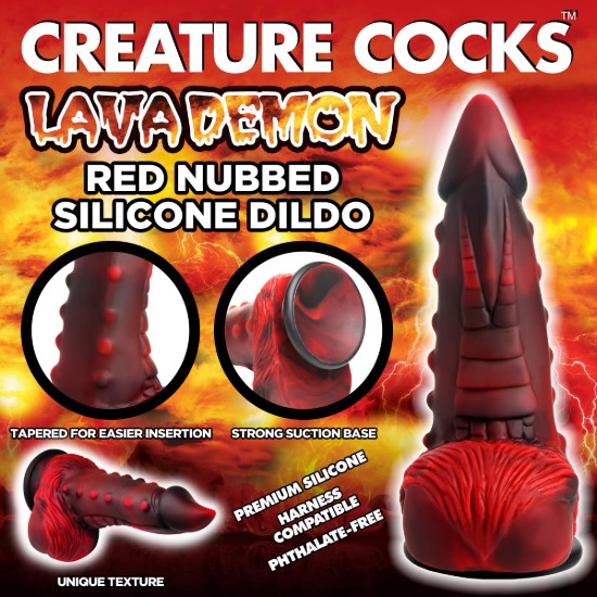 Picture of Lava Demon Nubbed Silicone Dildo