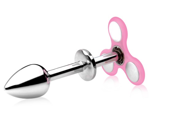 Picture of Light Up Emoji Fidget Spinner Butt Plug