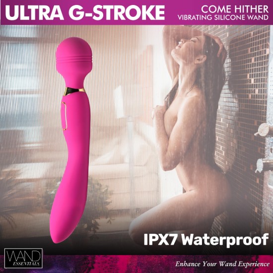Picture of Ultra G-Stroke Come Hither Vibrating Silicone Wand