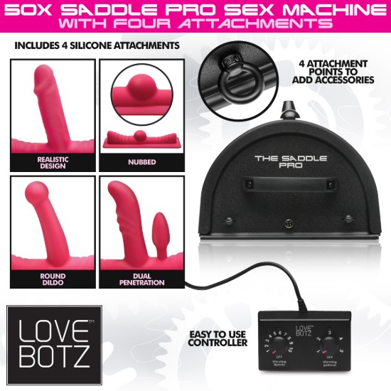 Picture of 50X Saddle Pro Sex Machine with 4 Attachments