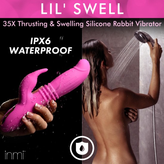 Picture of 35X Lil Swell Thrusting and Swelling Silicone Rabbit Vibrator
