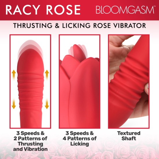 Picture of Racy Rose Thrusting and Licking Rose Vibrator