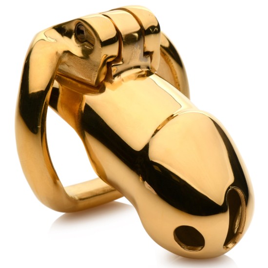 Picture of Midas 18K Gold-Plated Locking Chastity Cage