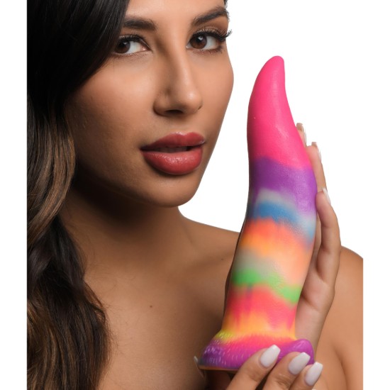 Picture of Unicorn Kiss Unicorn Tongue Glow-in-the-Dark Silicone Dildo