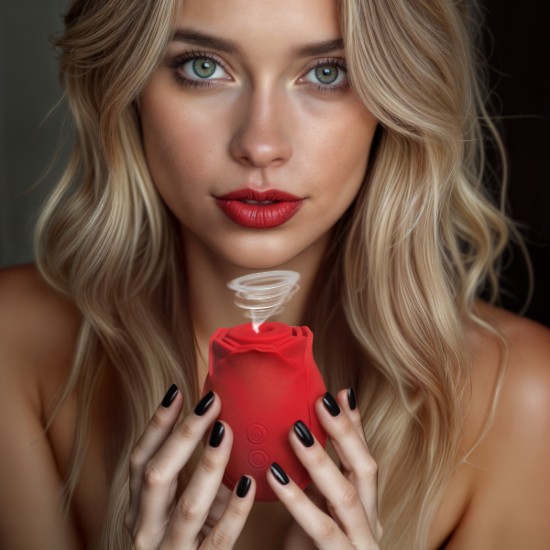 Picture of Mystic Rose Sucking and Vibrating Silicone Rose