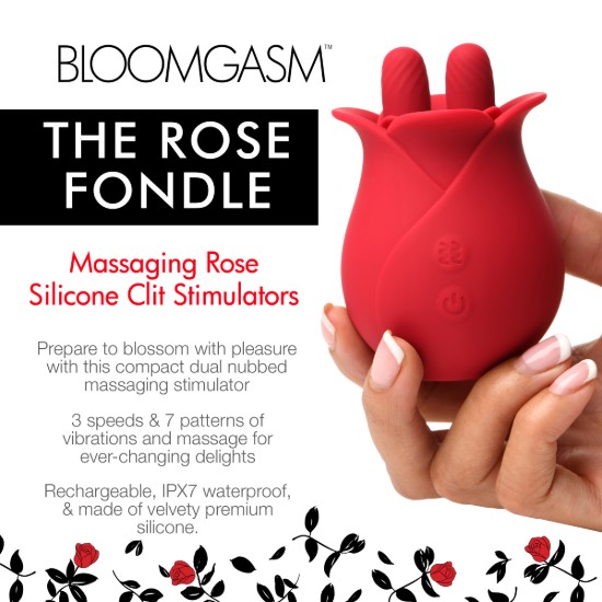 Picture of 10X Fondle Massaging Rose Silicone Clit Stimulators