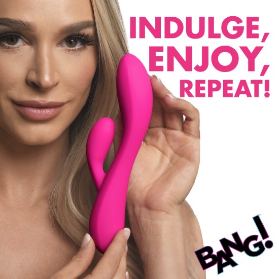 Picture of 10X Flexible Silicone Rabbit Vibrator - Pink