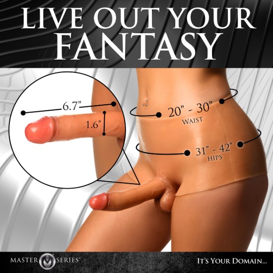 Picture of Boner Briefs Silicone Penis Strap On - Medium