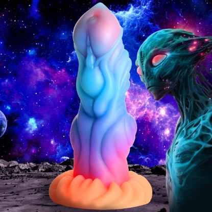 Picture of Alien Invader Glow-In-The-Dark Silicone Dildo