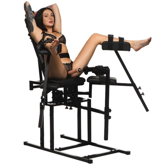 Picture of Leg Spreader Obedience Chair with Sex Machine