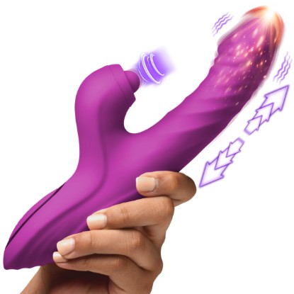 Picture of Bumping Bunny Thrusting & Pulsing Silicone Rabbit Vibrator