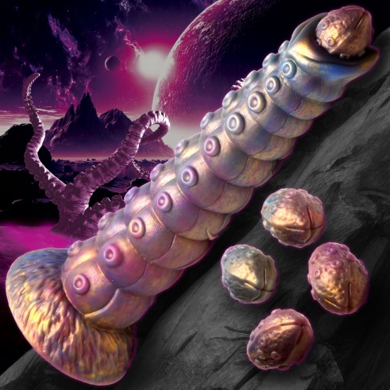 Picture of Deep Invader Tentacle Ovipositor Silicone Dildo with Eggs