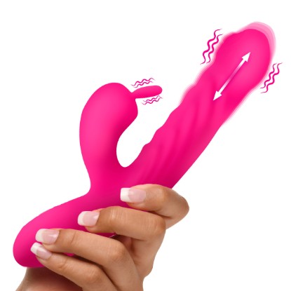 Picture of Thrusting and Vibrating Silicone Rabbit Vibrator