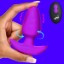Picture of Rotating and Vibrating Silicone Butt Plug - Purple