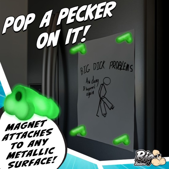Picture of Glow-In-The-Dark Magnetic Snap-on Peckers