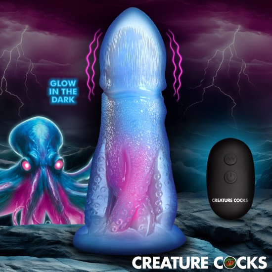 Picture of Cocktopus Deluxe Glow-in-the-Dark Vibrating Silicone Dildo