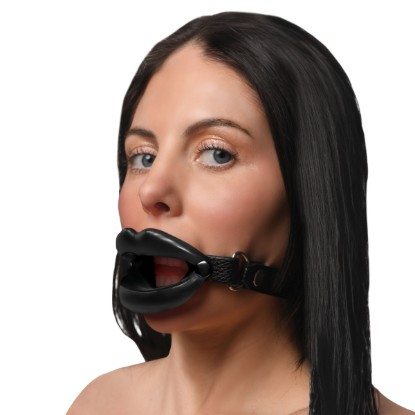 Picture of Juicy Lips Silicone Open Mouth Gag - Black