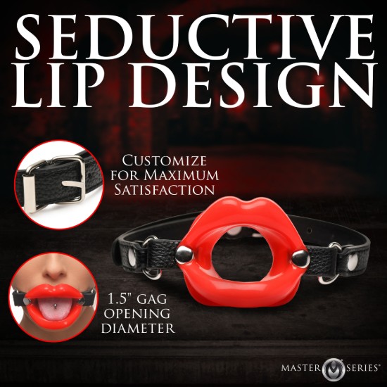 Picture of Juicy Lips Silicone Open Mouth Gag - Red