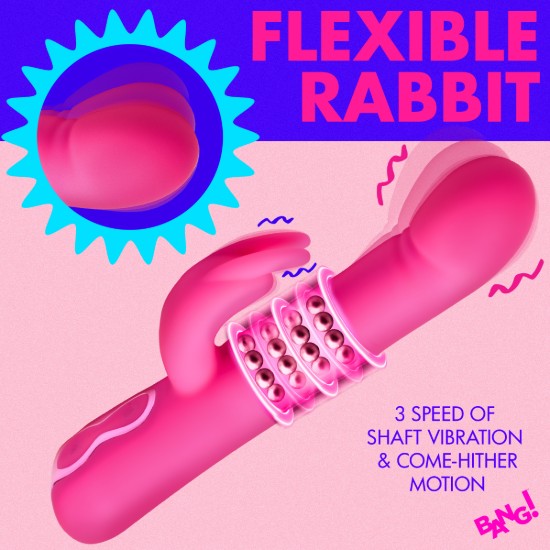 Picture of Come-Hither Beaded Silicone Rabbit Vibrator