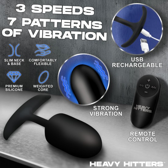 Picture of Vibrating XL Weighted Silicone Anal Plug