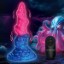 Picture of Deluxe Lord Kraken Vibrating Glow-in-the-Dark Silicone Dildo
