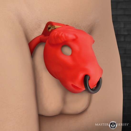 Picture of Bull Chastity Cage - Red