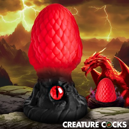 Picture of Eye of the Dragon Silicone Butt Plug - Red