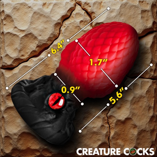 Picture of Eye of the Dragon Silicone Butt Plug - Red