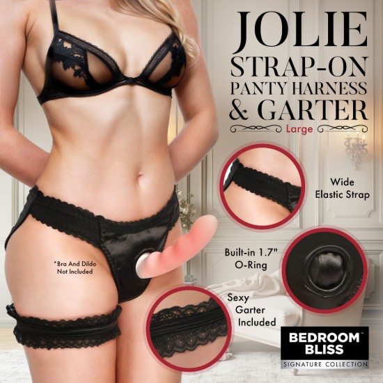 Picture of Jolie Strap-On Panty Harness & Garter - Large