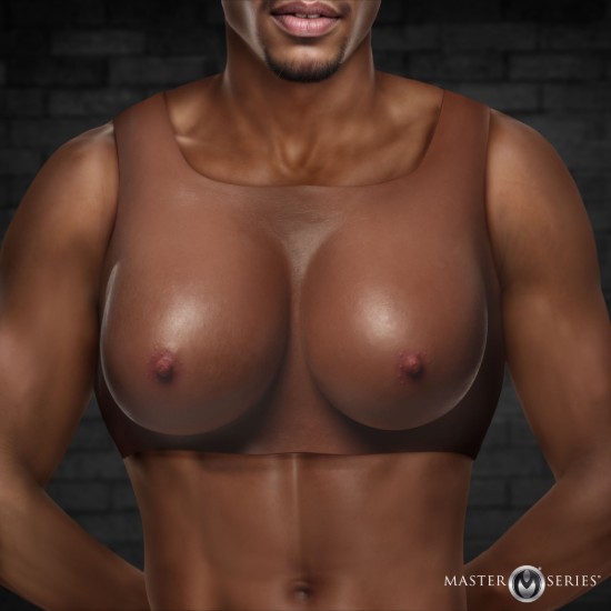 Picture of Perky Pair D-Cup Silicone Breasts - Dark