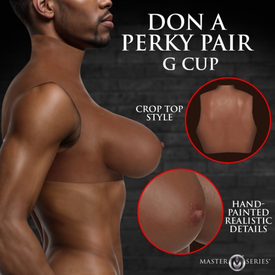 Picture of Perky Pair G-Cup Silicone Breasts - Dark