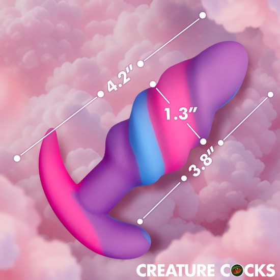 Picture of Unicorn Swirl Silicone Butt Plug - Small