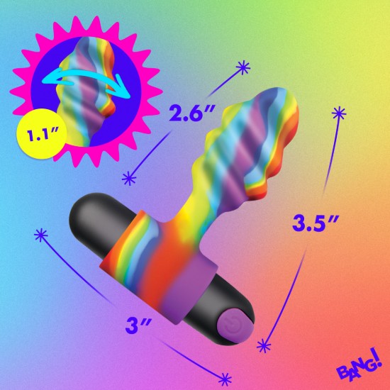 Picture of Vibrating Rainbow Butt Plug