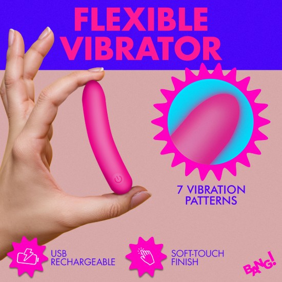 Picture of Tapered Flexible Silicone Bullet - Pink