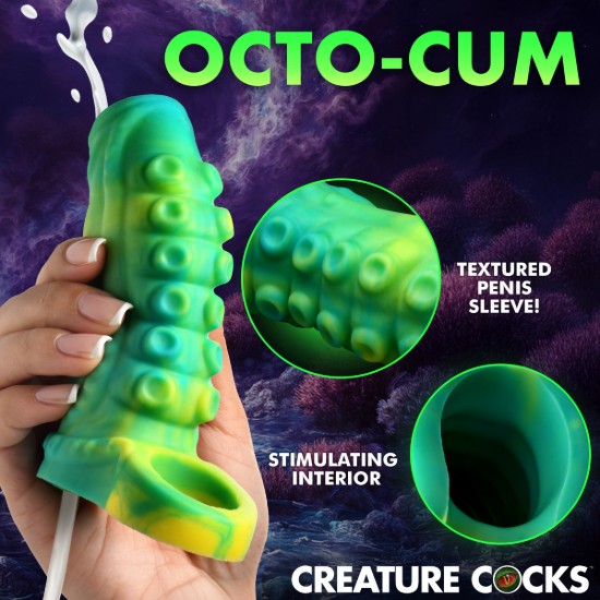 Picture of Tentacle Squirting Silicone Penis Enhancer - Green