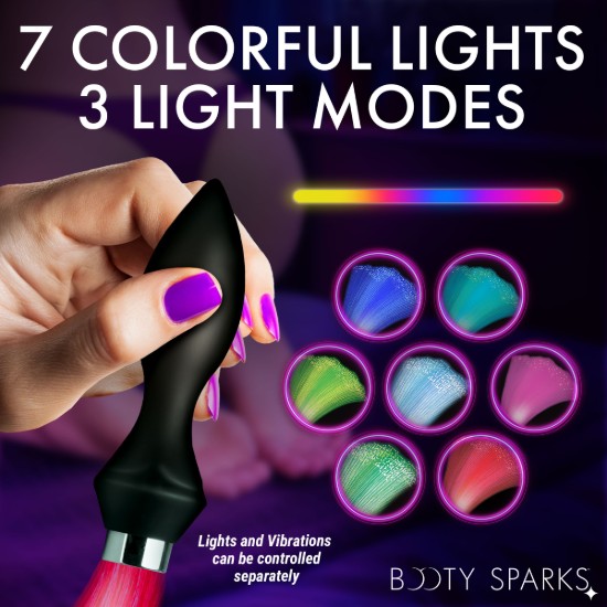 Picture of Vibrating Silicone Optical Fiber Butt Plug