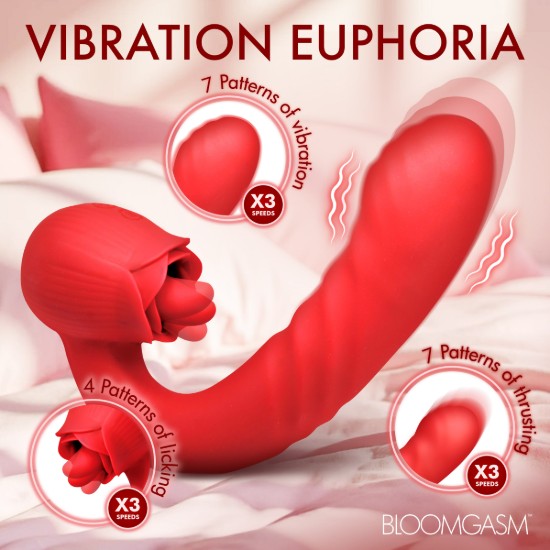 Picture of Boom Bloom Thrusting & Licking Rose Vibrator
