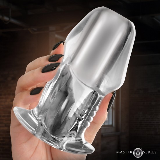 Picture of Dicked Clear Hollow Anal Plug - Large