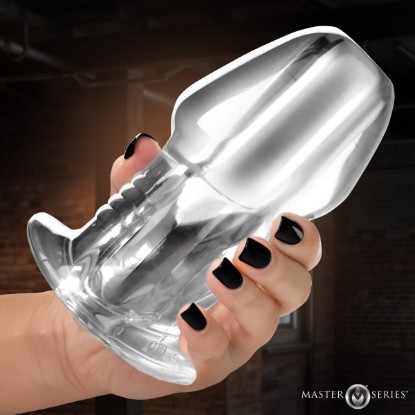 Picture of Dicked Clear Hollow Anal Plug - X-Large