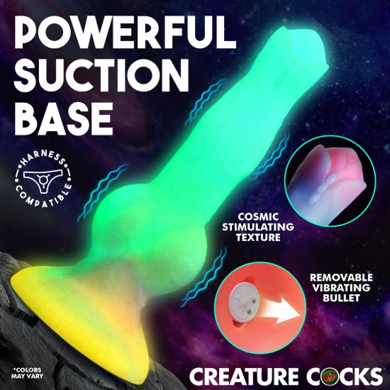 Picture of Astro Cock Vibrating Glow-in-the-Dark Silicone Dildo