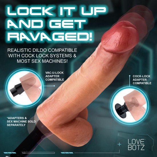 Picture of 8" Cock Lock Dildo with Balls