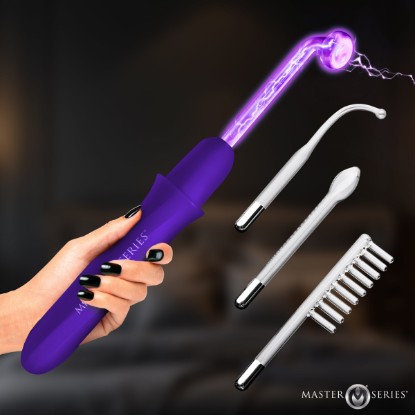 Picture of Elektrawand Rechargeable Violet Wand with Attachments - Purple