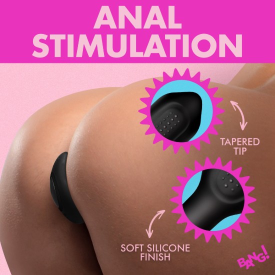 Picture of Bumpy Vibrating Silicone Butt Plug - Black