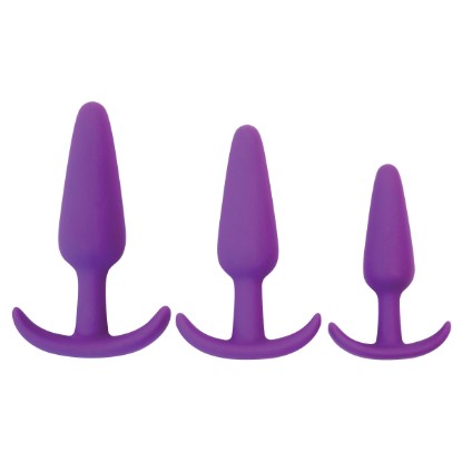 Picture of Rump Rockers 3 Piece Silicone Anal Plug Set - Purple