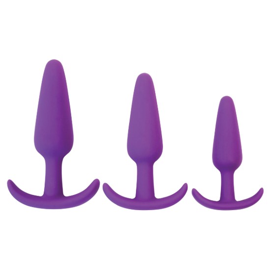 Picture of Rump Rockers 3 Piece Silicone Anal Plug Set - Purple