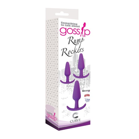 Picture of Rump Rockers 3 Piece Silicone Anal Plug Set - Purple
