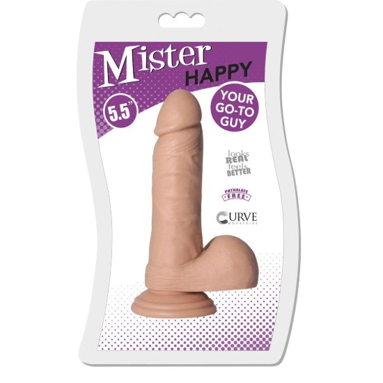 Picture of Mister Happy 5.5 Inch Dildo with Balls  - Light