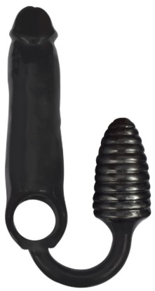Picture of XXXPander Sheath with Ribbed Plug - Black